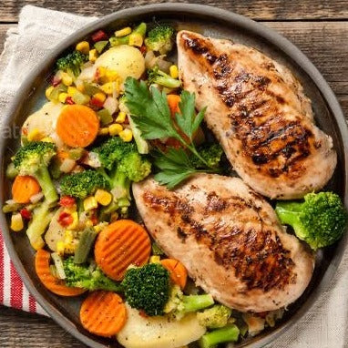 Smoky BBQ Chicken Breast with Saute Vegetables (Sun)