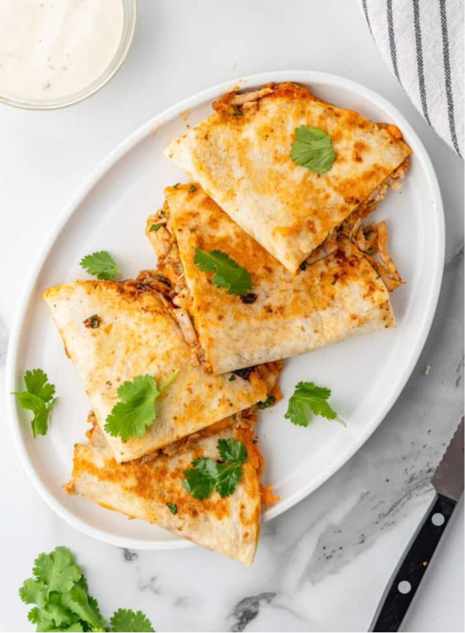 Back to School Special: Cheese and Veg Quesadillas with Coleslaw