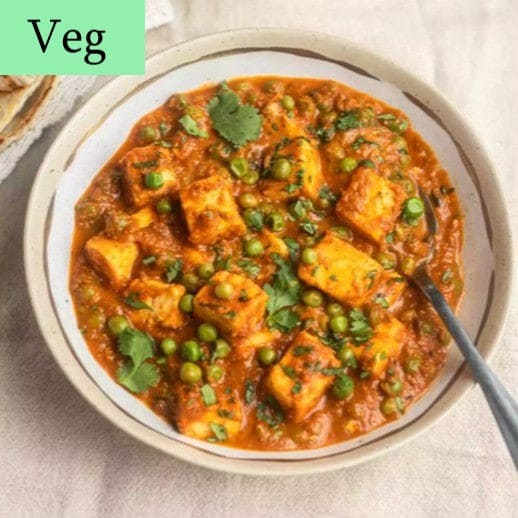 Peas and Cottage Cheese Curry (Matar Paneer) (Sun)