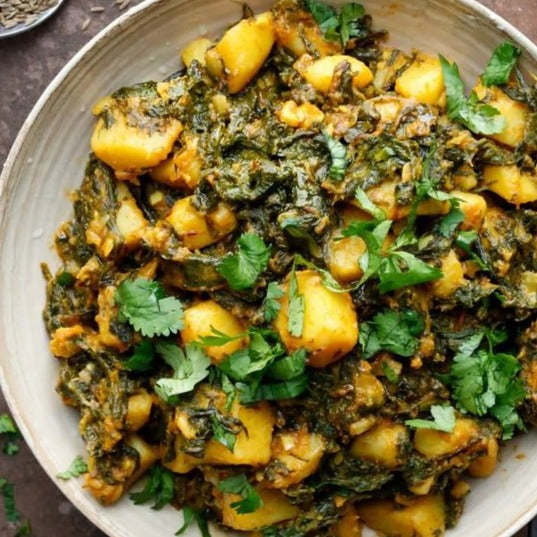 Spinach and Potato Curry (Aloo Palak)