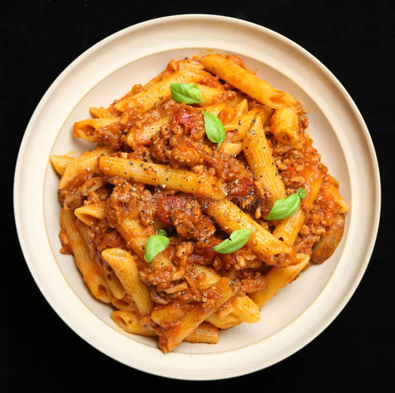 Penne Pasta with Ragu Meat Sauce