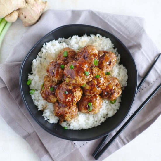 Sweet & Spicy Teriyaki Meatballs And Rice (Sun)